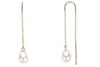 Freshwater Cultured Pearl 14K Gold Threader Earrings