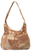 Embassy Italian Stone Design Genuine Suede Leather Jumbo Purse with Antique Hardware