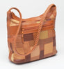 Maxam Brand Genuine Lambskin Leather Patchwork Shoulder Bag.